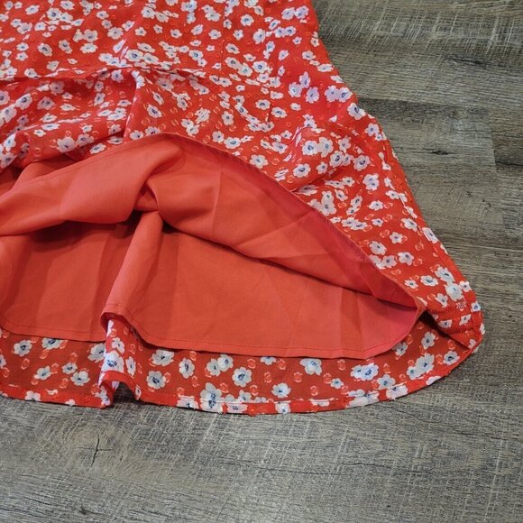 BANANA REPUBLIC | Clip Dot Pleated Fit-and-Flare Floral Skirt | Sz. 0 - Picture 3 of 6